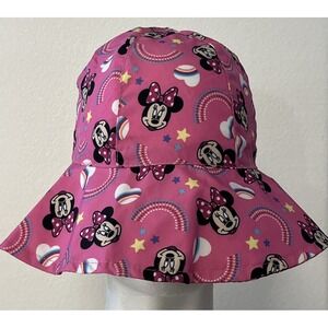 Disney Minnie Mouse Girls Pink Mesh UPF 50+ Sun Protection Hat - NEW‎